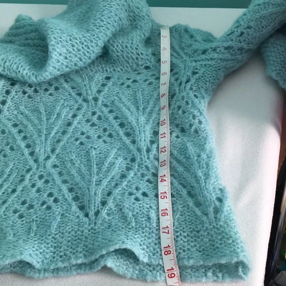 Seafoam Wool Blend Knitted Sweater - Picture 10 of 12